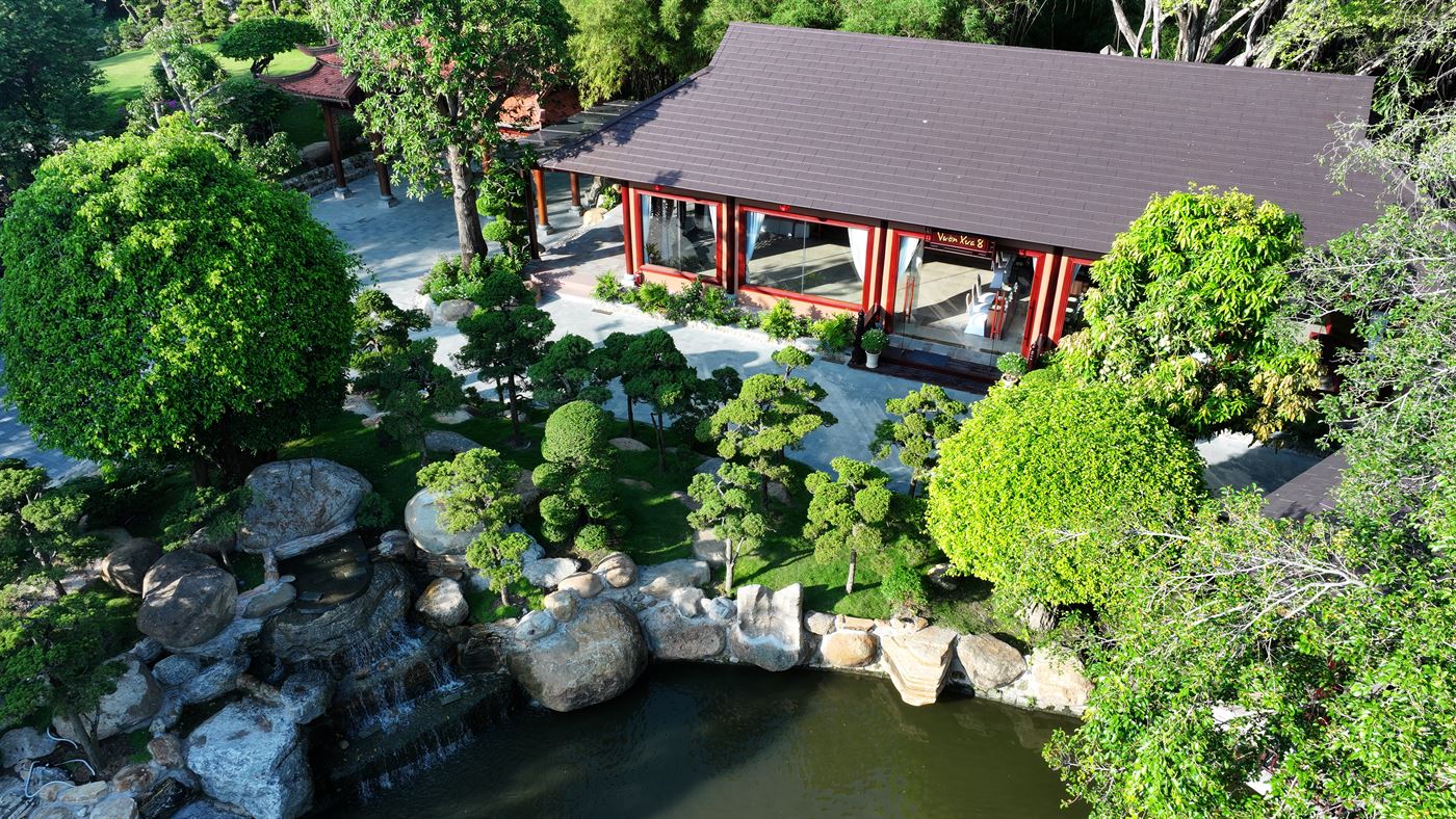 Không gian vườn Nhật tại Resort Dưỡng Lão Vina